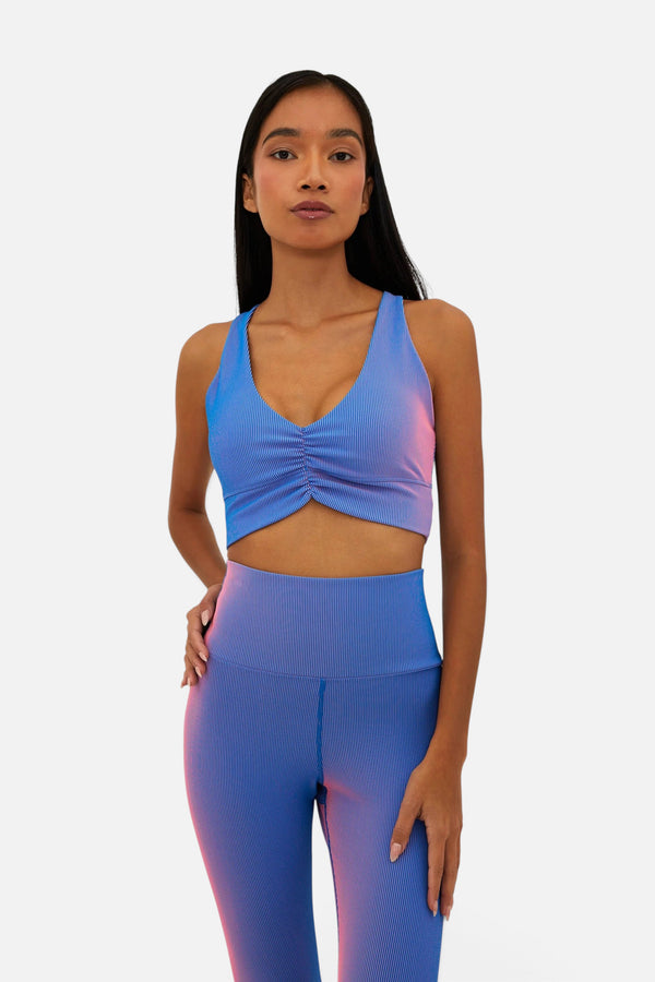 Beach Mindy Top in Imperial Two Tone Rib