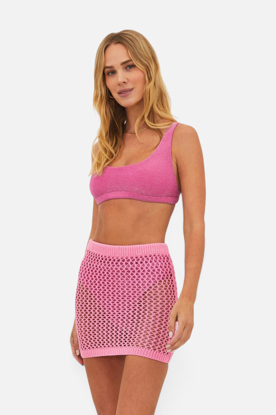 Beach Riot Cassie Skirt in Pink Prism – front view