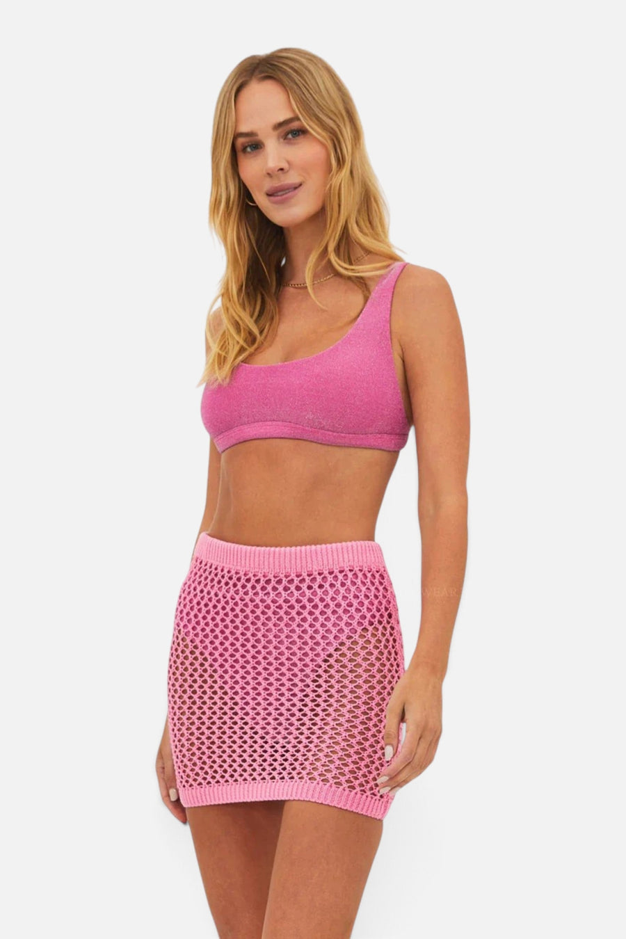 Beach Riot Cassie Skirt in Pink Prism – side view