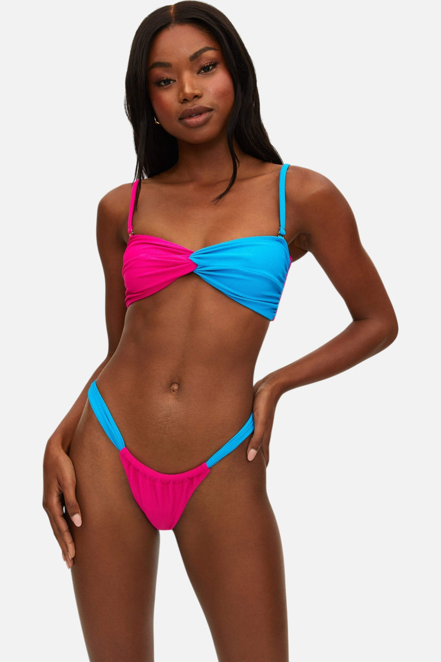 Beach Riot Juno Top Retro in Brights Colorblock – side view