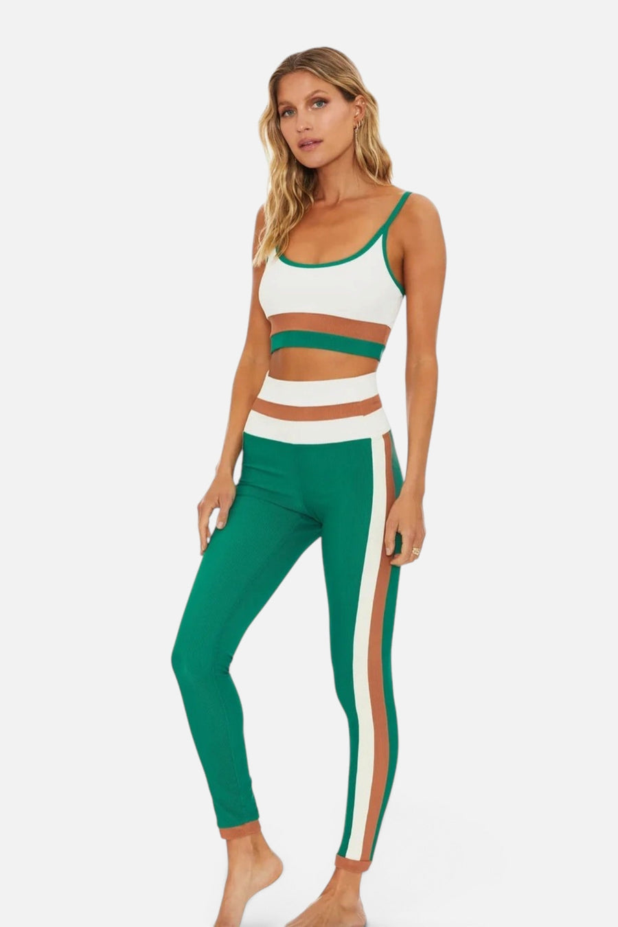 Beach Riot Melinda Leggings in Psychedelic Suede – on model