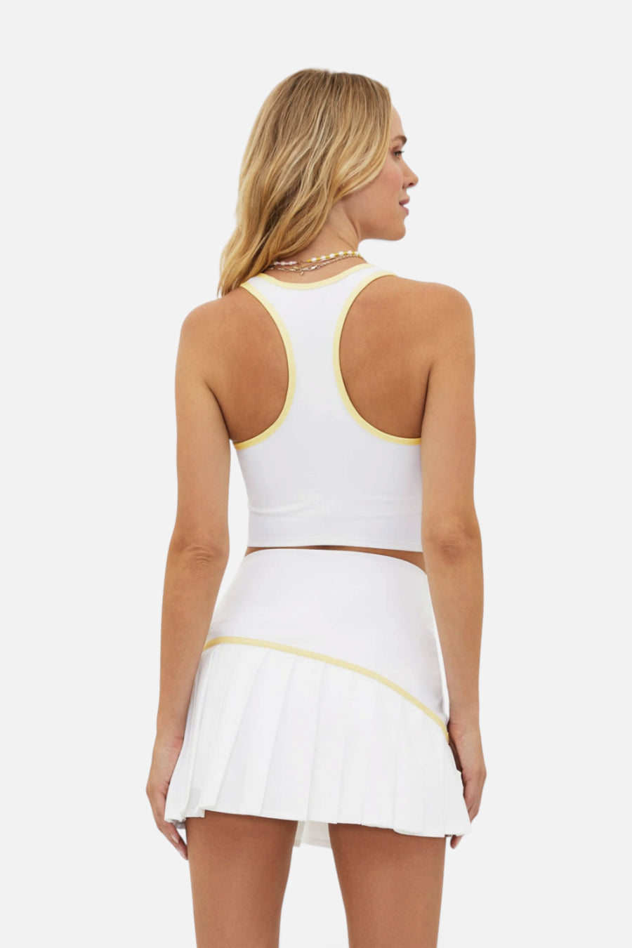 Beach Riot Yara Crop Top in White Sand – back view