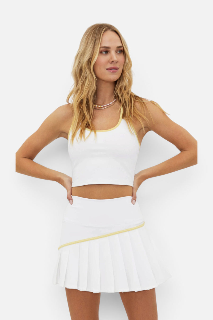 Beach Riot Yara Crop Top in White Sand – side view