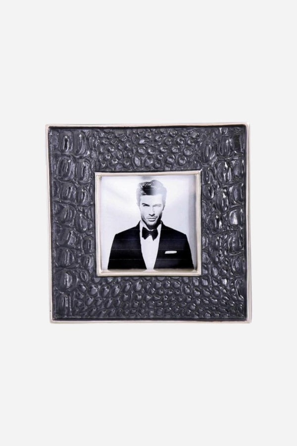 Beatriz Ball Croc Frame in Black and Gold - 3x3