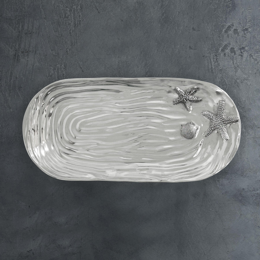 Beatriz Ball Ocean Aruba Oval Platter – side view