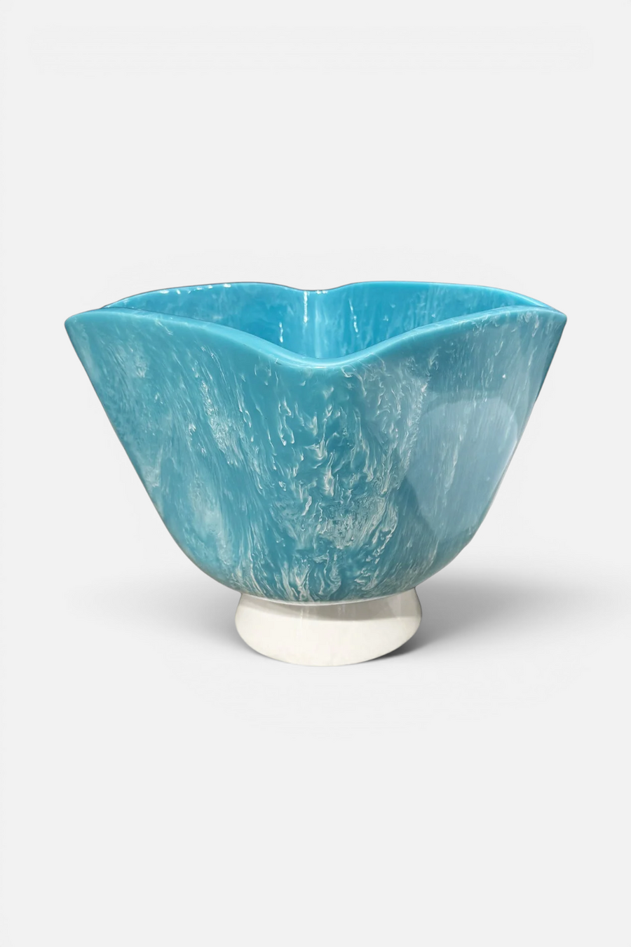 Beatriz Ball Rio Large Wine Bucket in Turquoise and White – front view