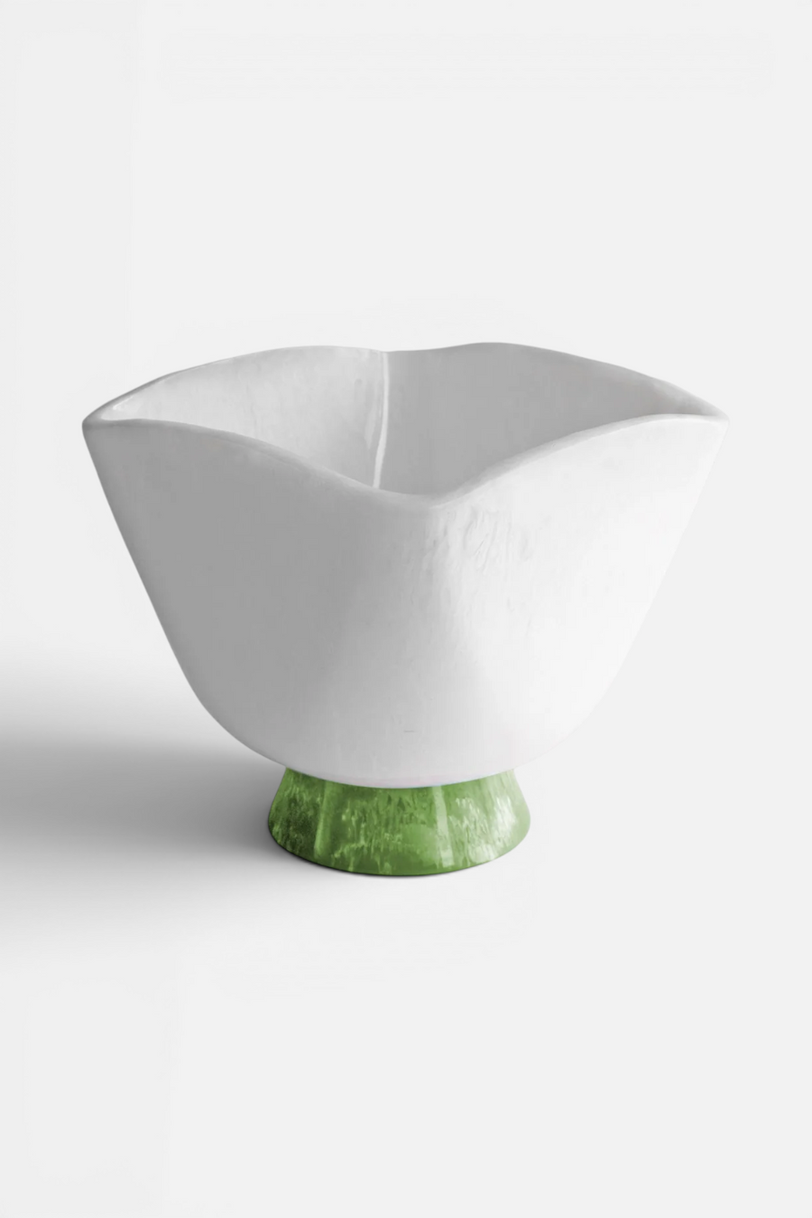 Beatriz Ball Rio Large Wine Bucket in White and Green – front view