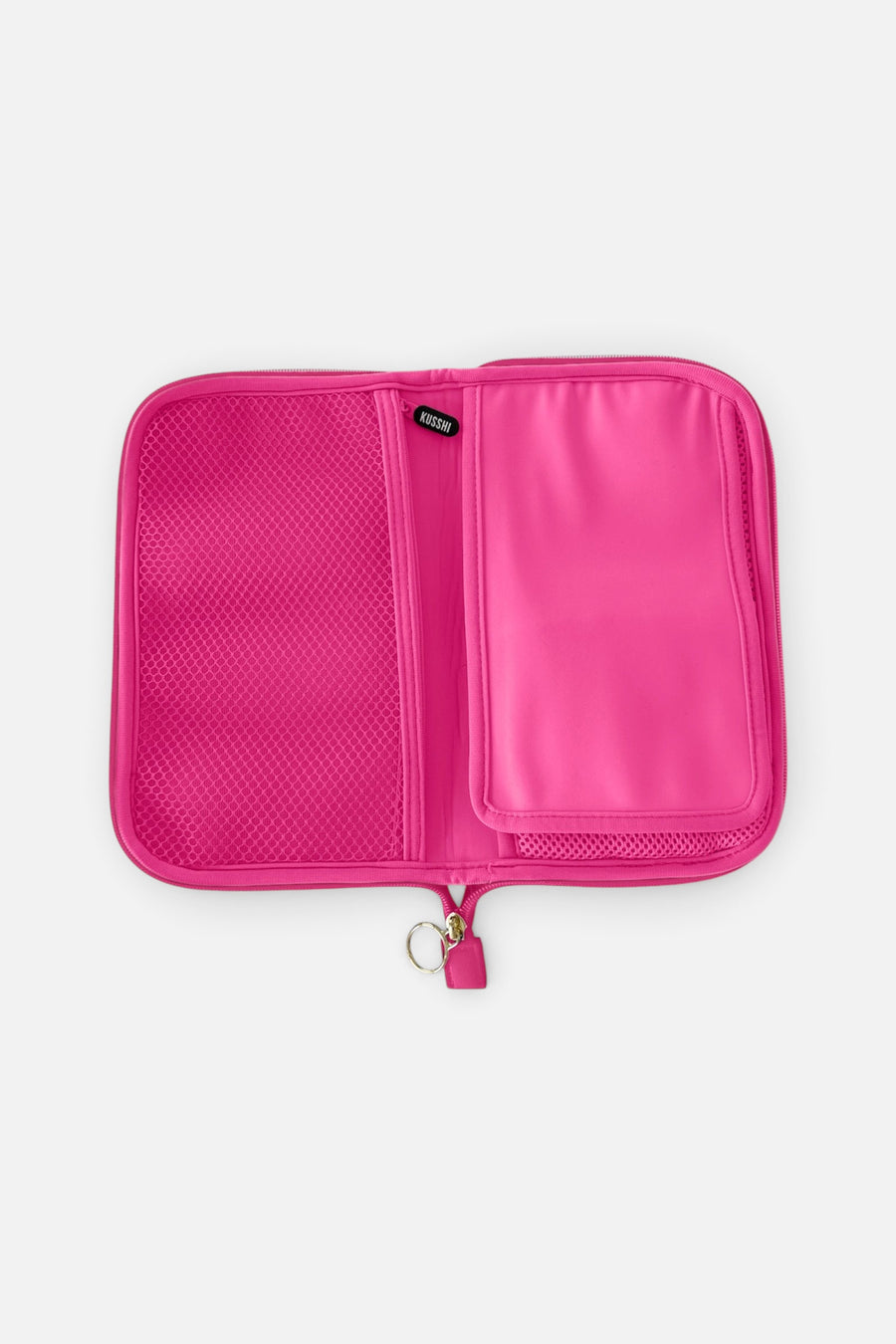 Beauty Organizer in Black with French Pink Interior – detail