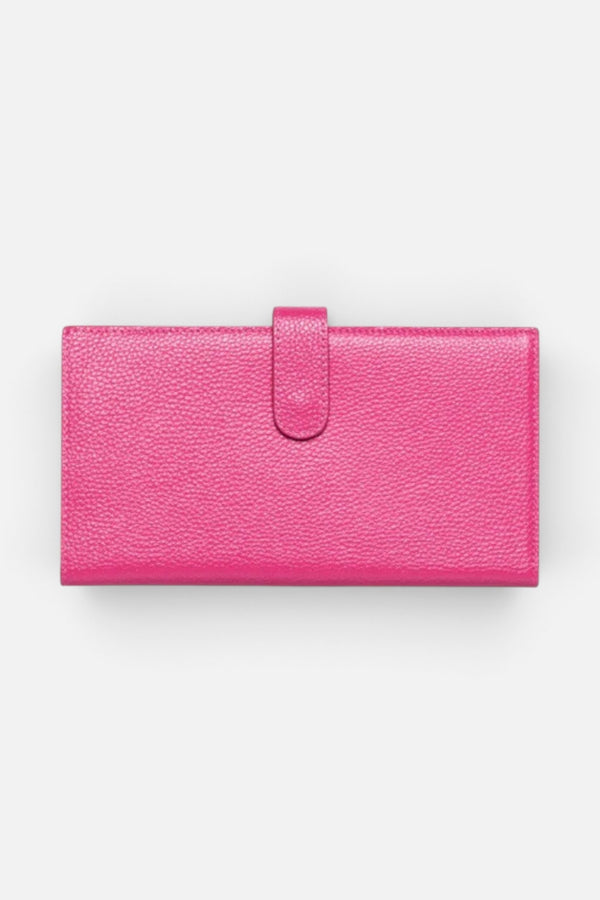 Beck Bags Leather Long Pass Wallet in Cosmo Pink