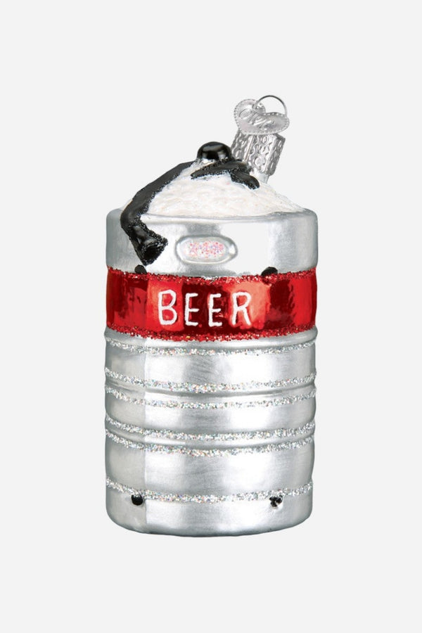 Beer Keg Glass Ornament