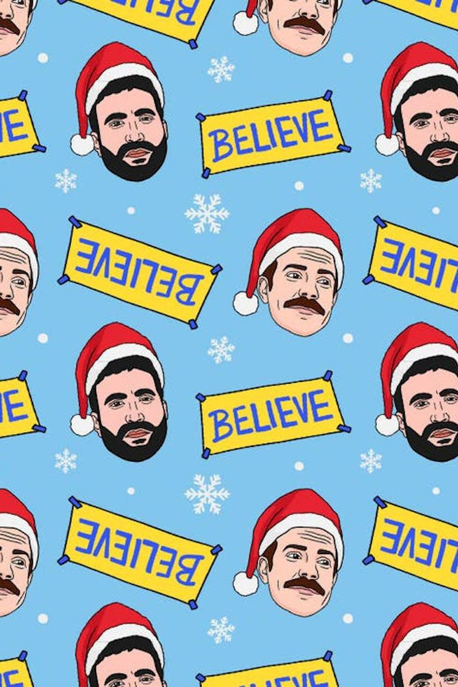 Believe Holiday Wrapping Paper – back view