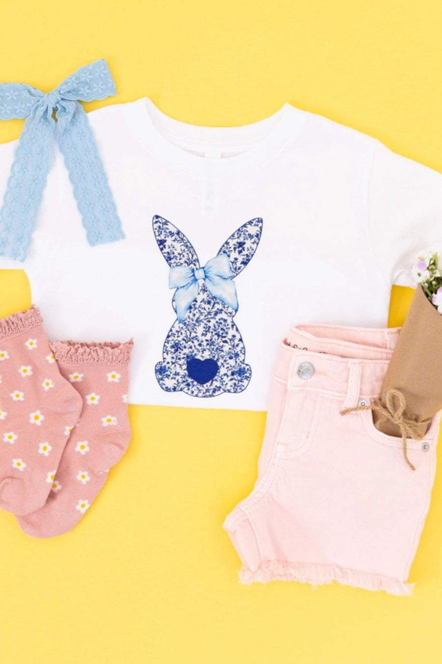 Benny & Ray Blue Bunny Cotton Tail – back view