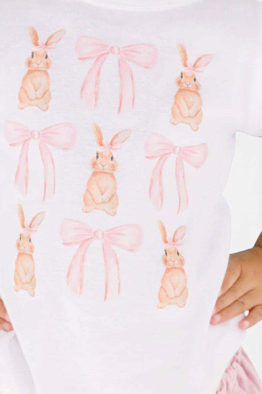 Benny & Ray Bunnies & Bows Coquette Bow Flutter Sleeve – detail