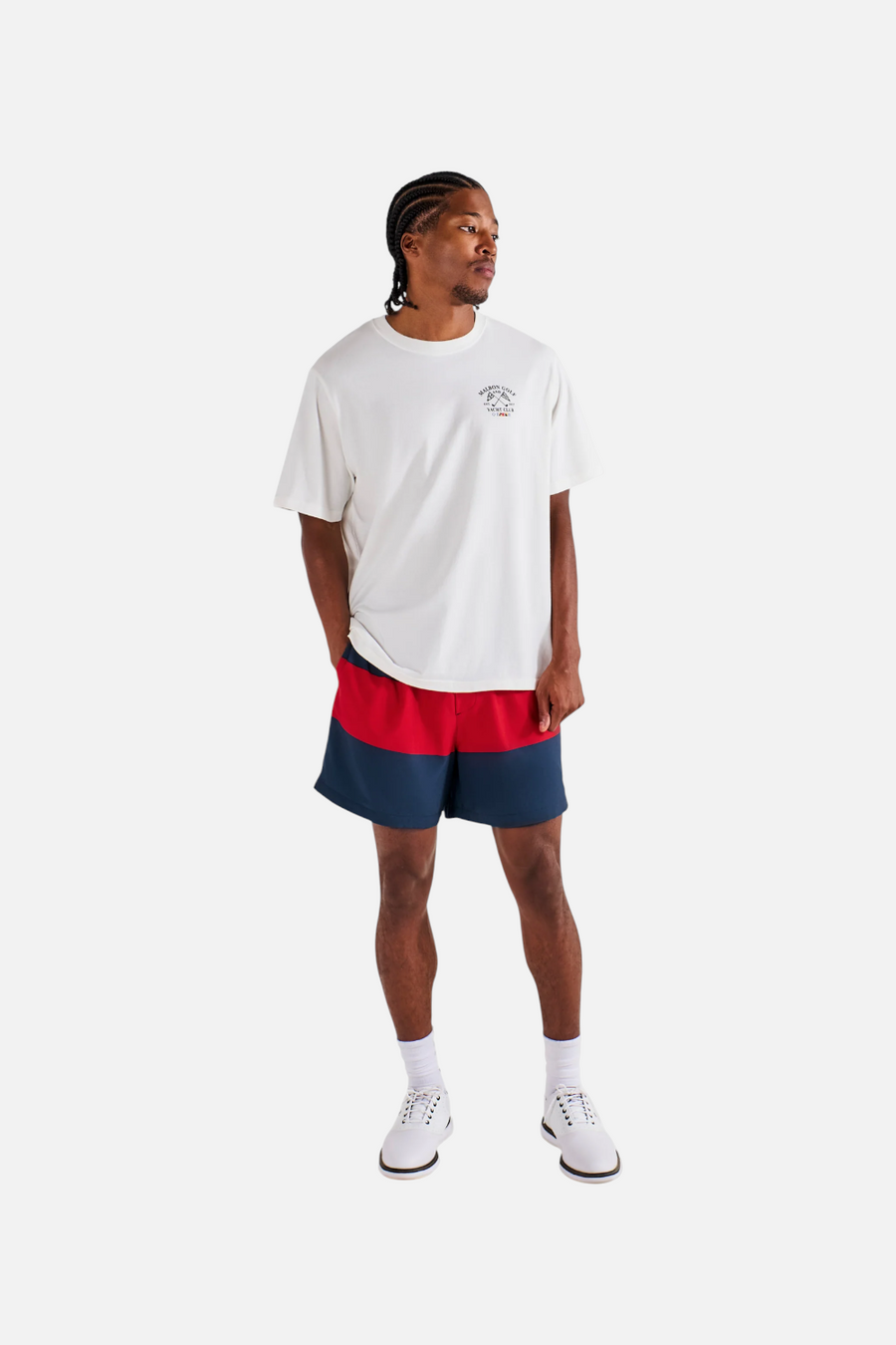 Malbon Golf Men's Bermuda Yacht Club Tee in White
