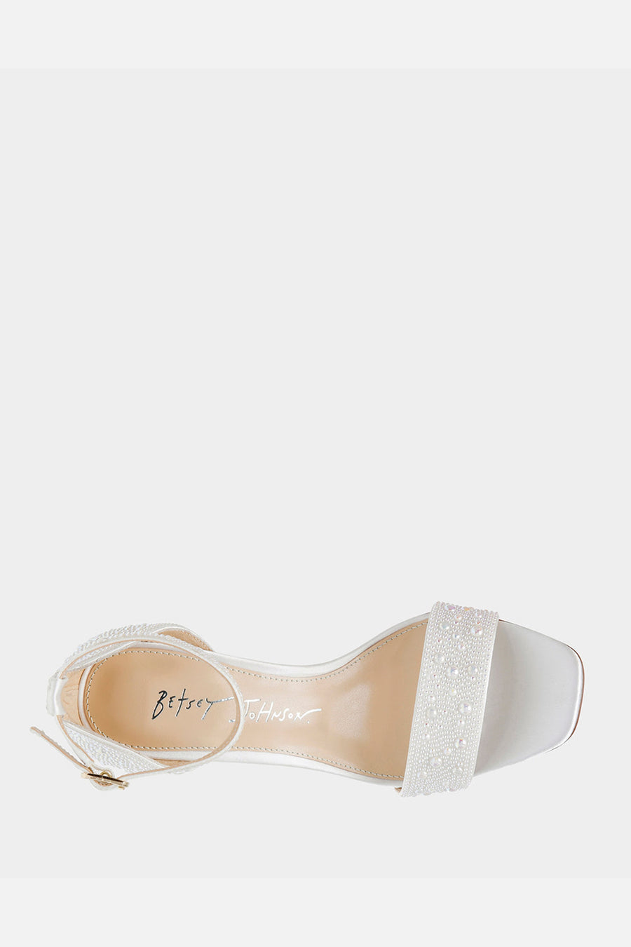 Betsey Johnson Dani Heel Sandal in Ivory Pearl – alternate