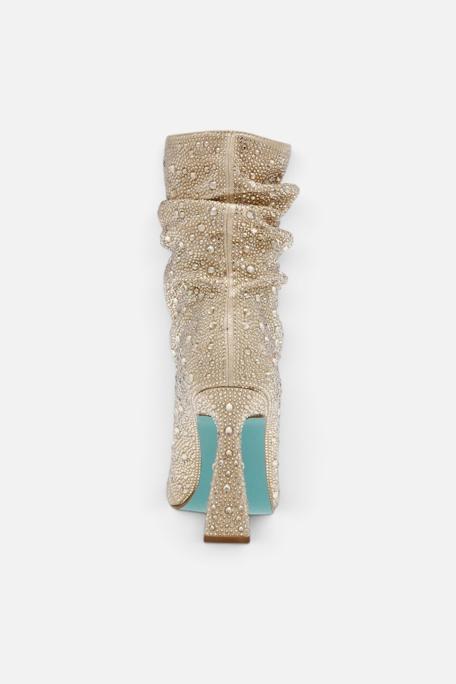 Betsey Johnson Mac Bootie in Light Gold – back view