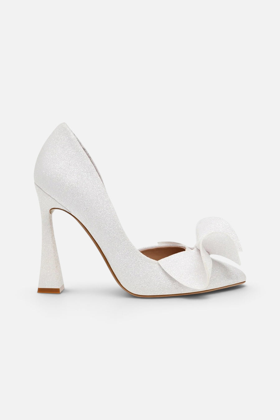 Betsey Johnson Nobble Bow Heel in Ivory – front view