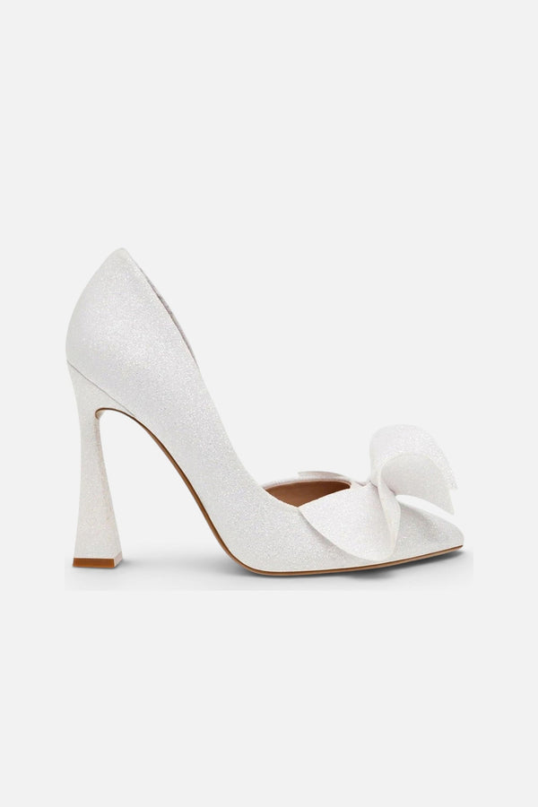 Betsey Johnson Nobble Bow Heel in Ivory