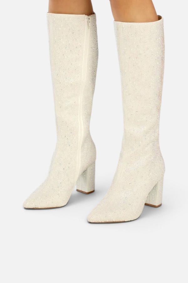 Betsey Johnson Sb-Candy Boot in Pearl