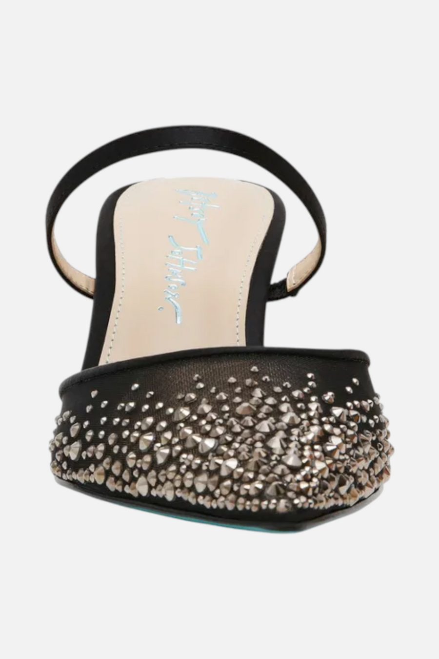 Betsey Johnson Tomy Sparkle Heel in Black – back view