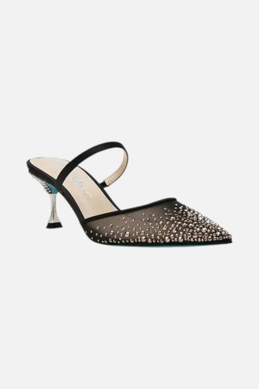 Betsey Johnson Tomy Sparkle Heel in Black – detail