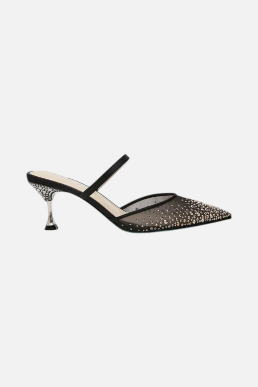 Betsey Johnson Tomy Sparkle Heel in Black – front view