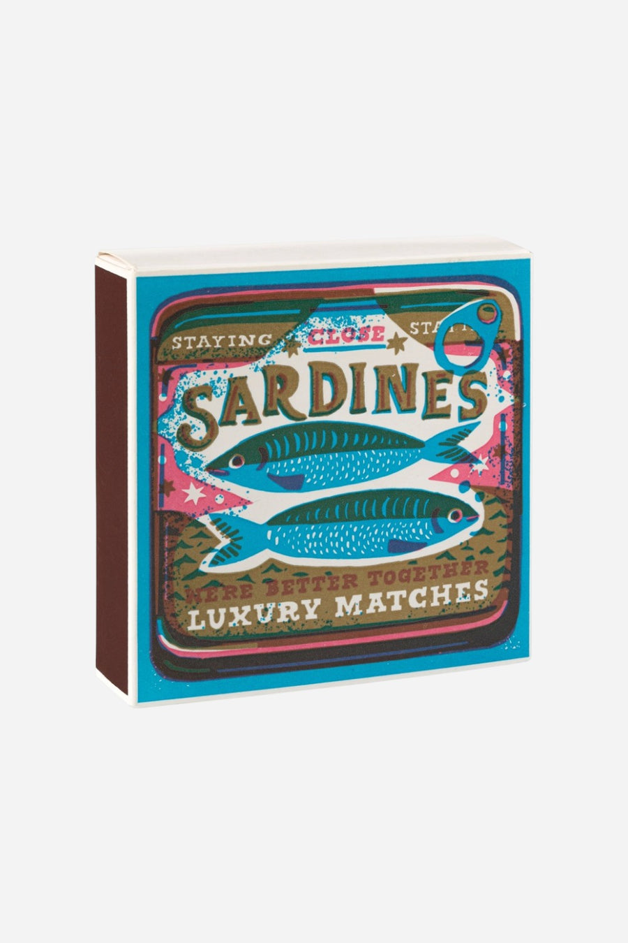 Better Together Sardines Square Safety Matches – back view
