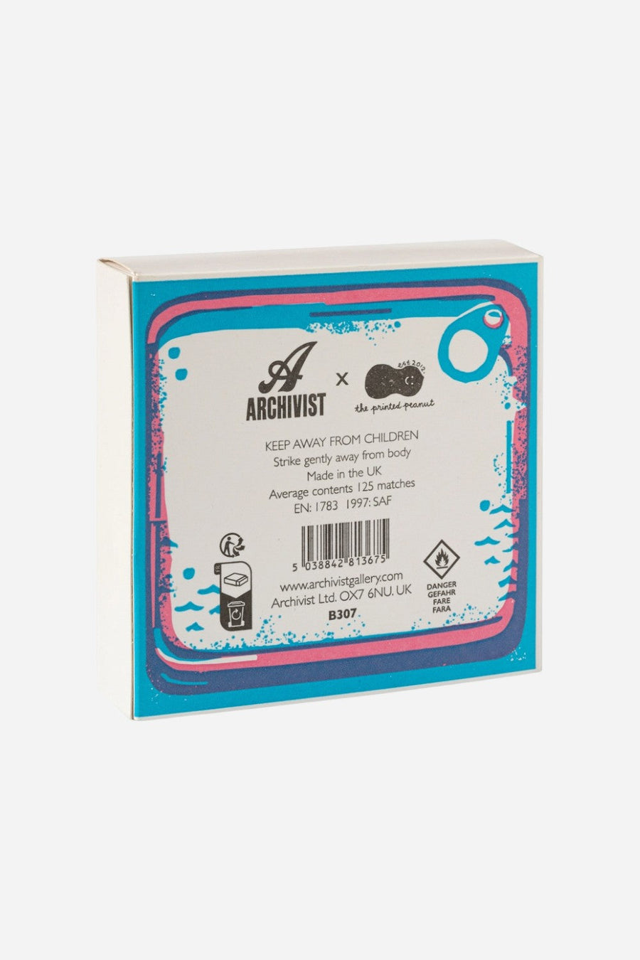 Better Together Sardines Square Safety Matches – detail