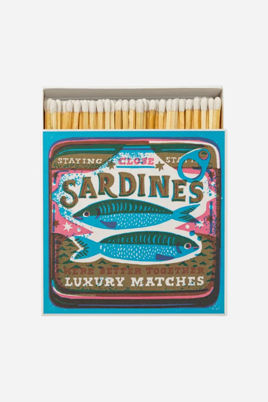 Better Together Sardines Square Safety Matches – front view