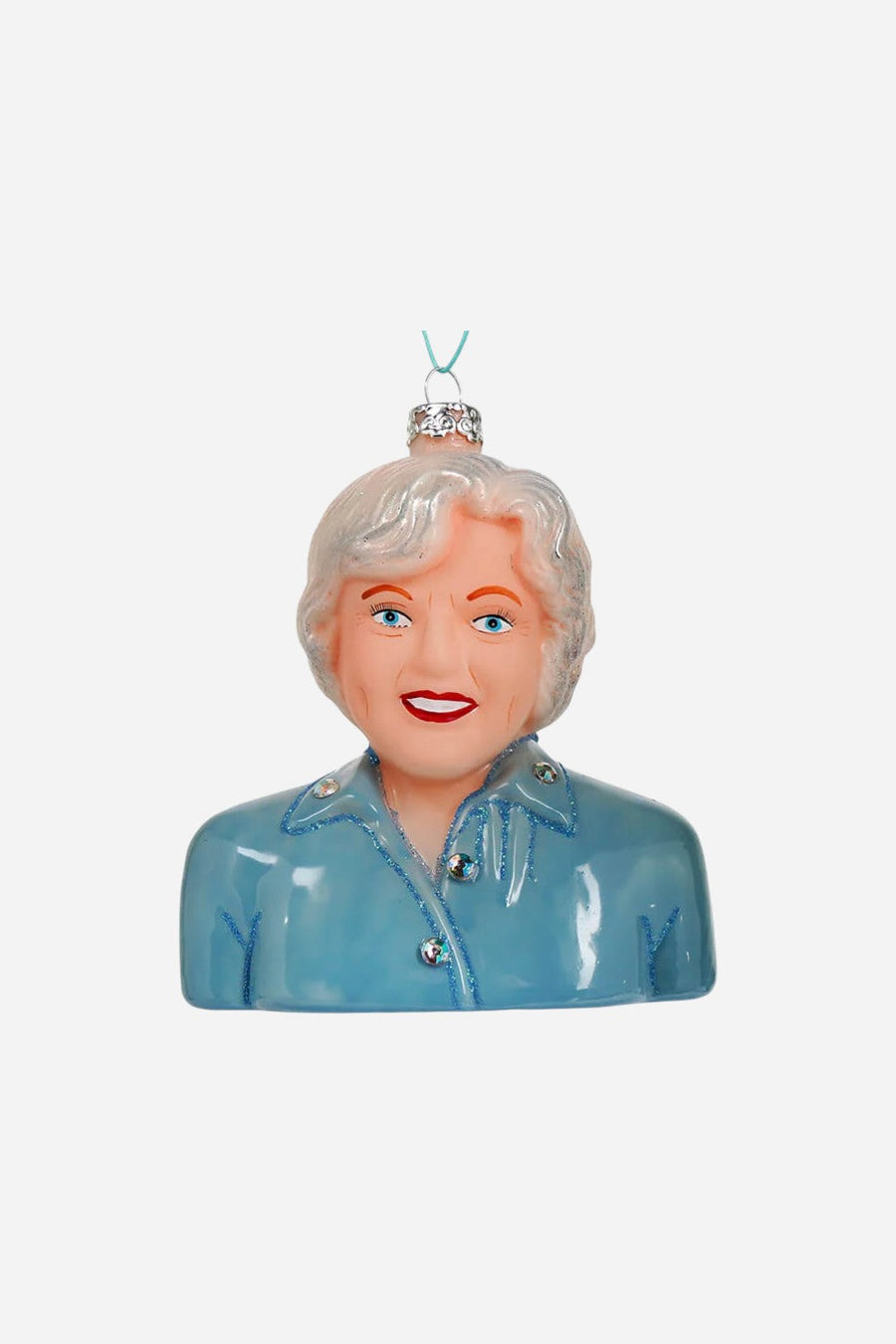 Betty White Bust Ornament – front view