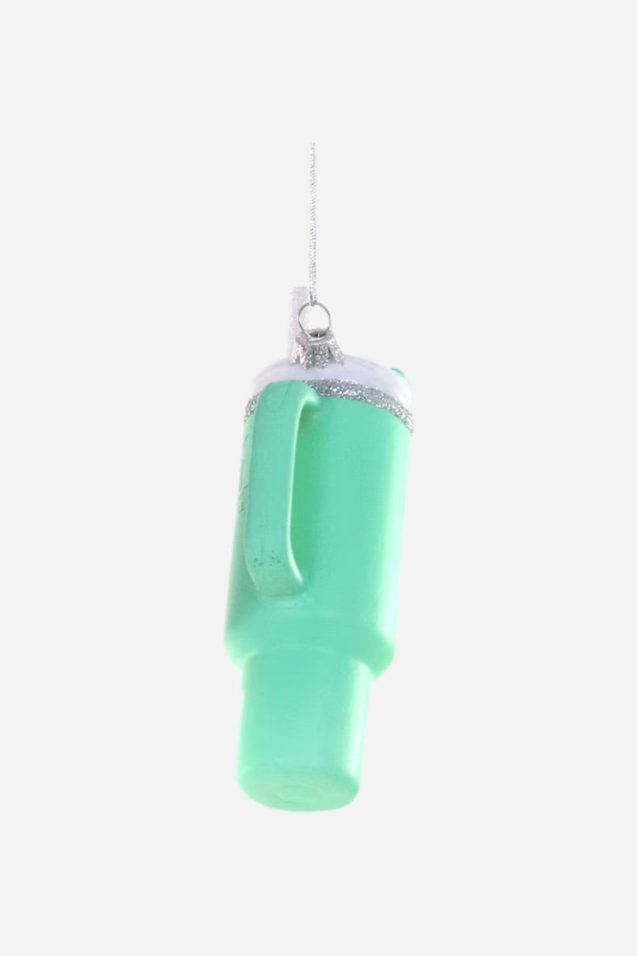 Beverage Tumbler Ornament in Green – side view
