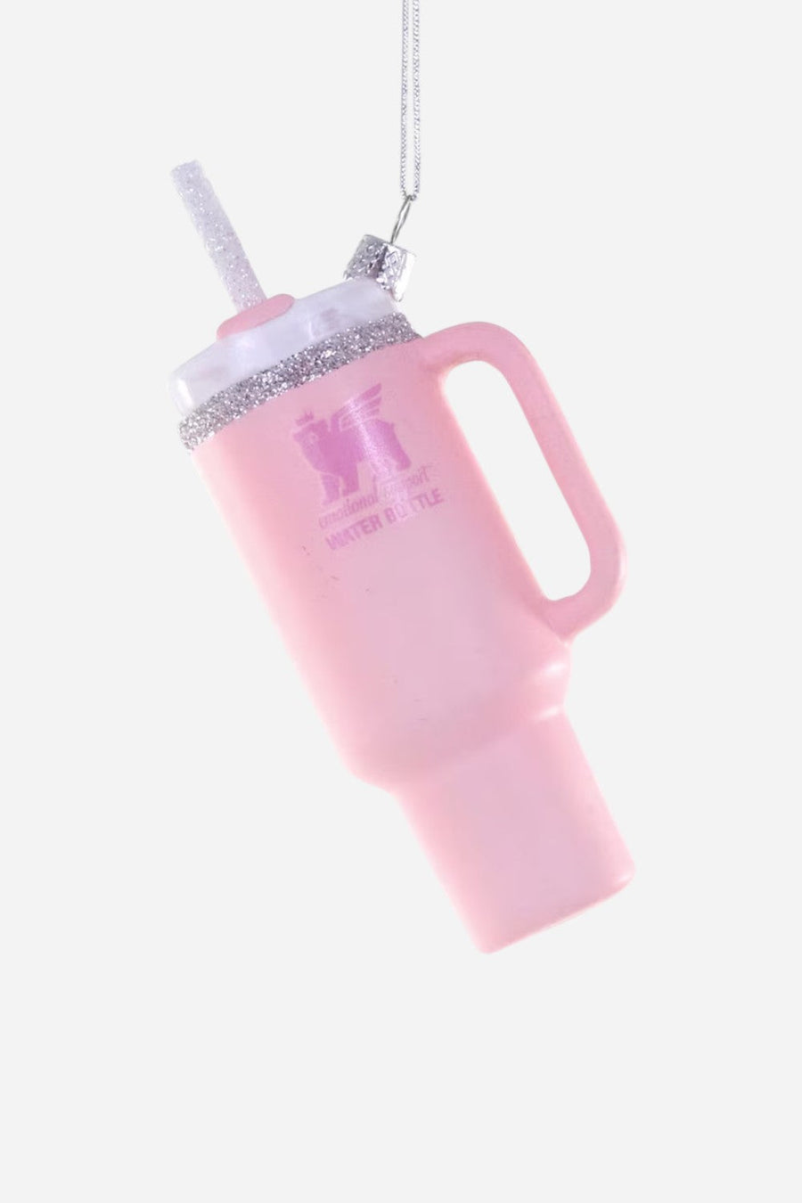 Beverage Tumbler Ornament in Pink – front view