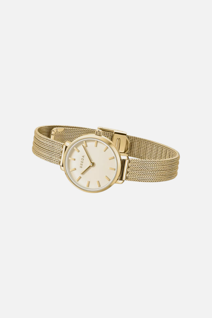 Breda Beverly Mesh Gold Metal Watch