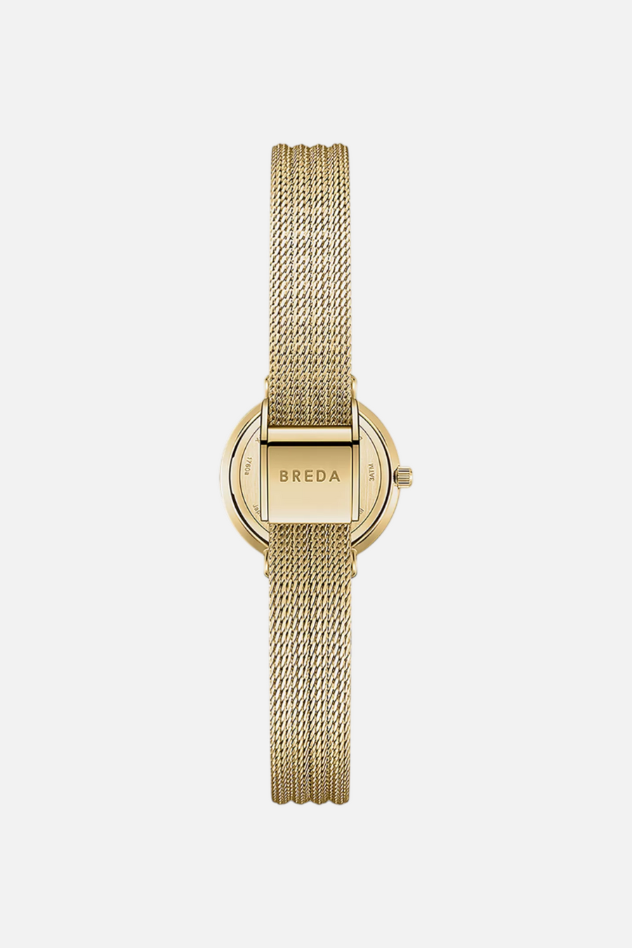 Breda Beverly Mesh Green & Gold Watch