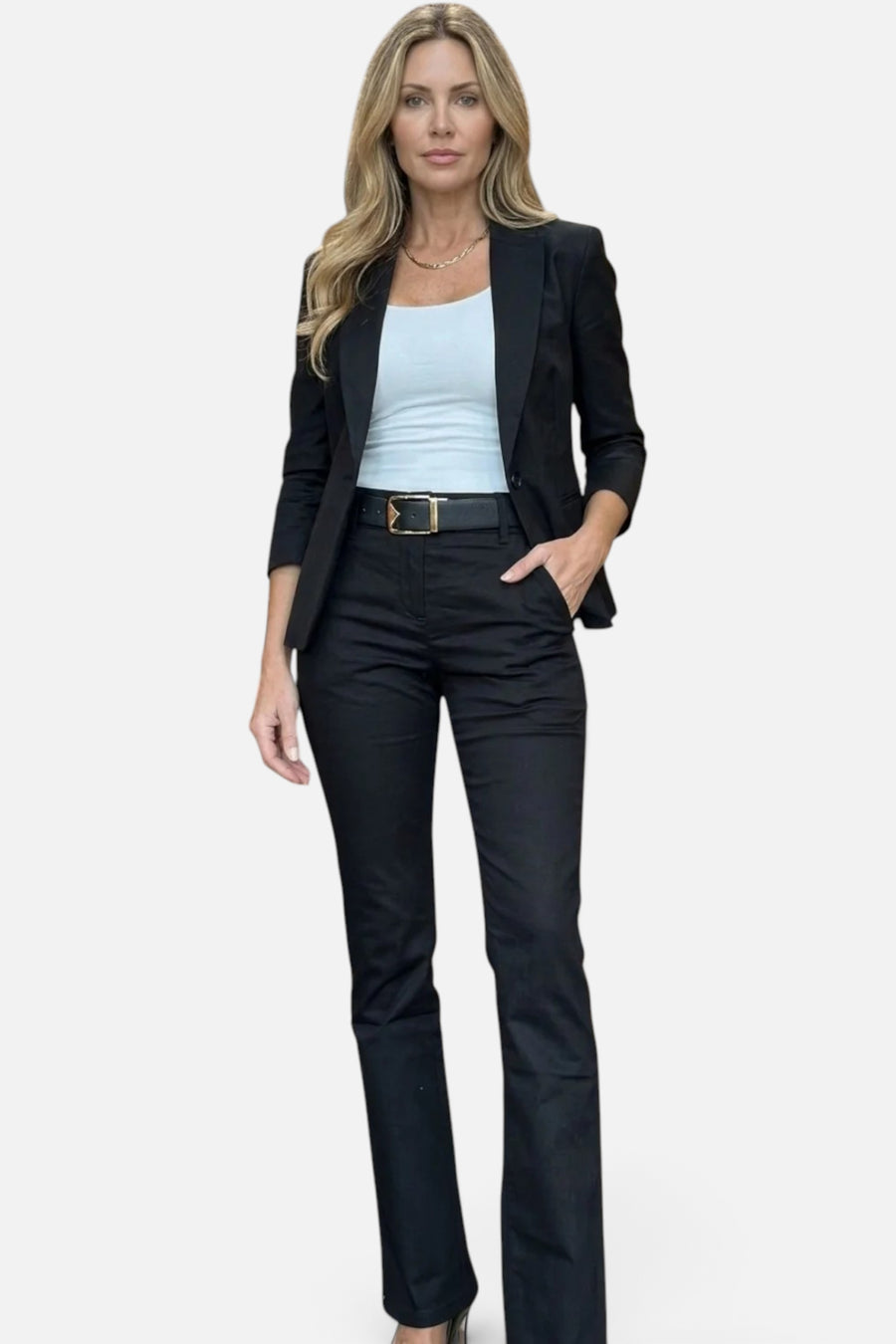 Bevy Flog Nansi Pants in Black Speckle – flat lay