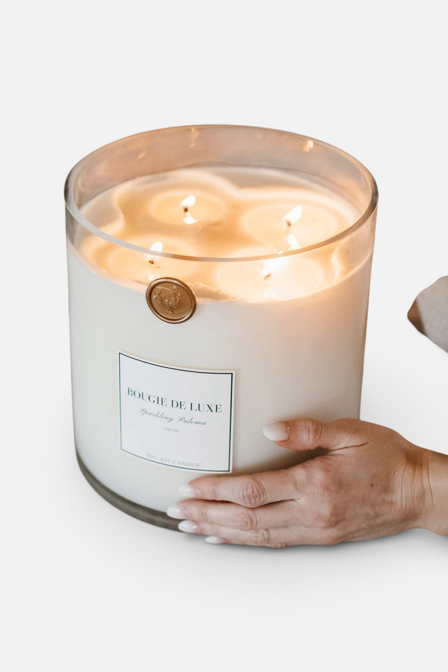 Big Ass Luxuries Baby Big Ass Candle in Sparkling Paloma – flat lay
