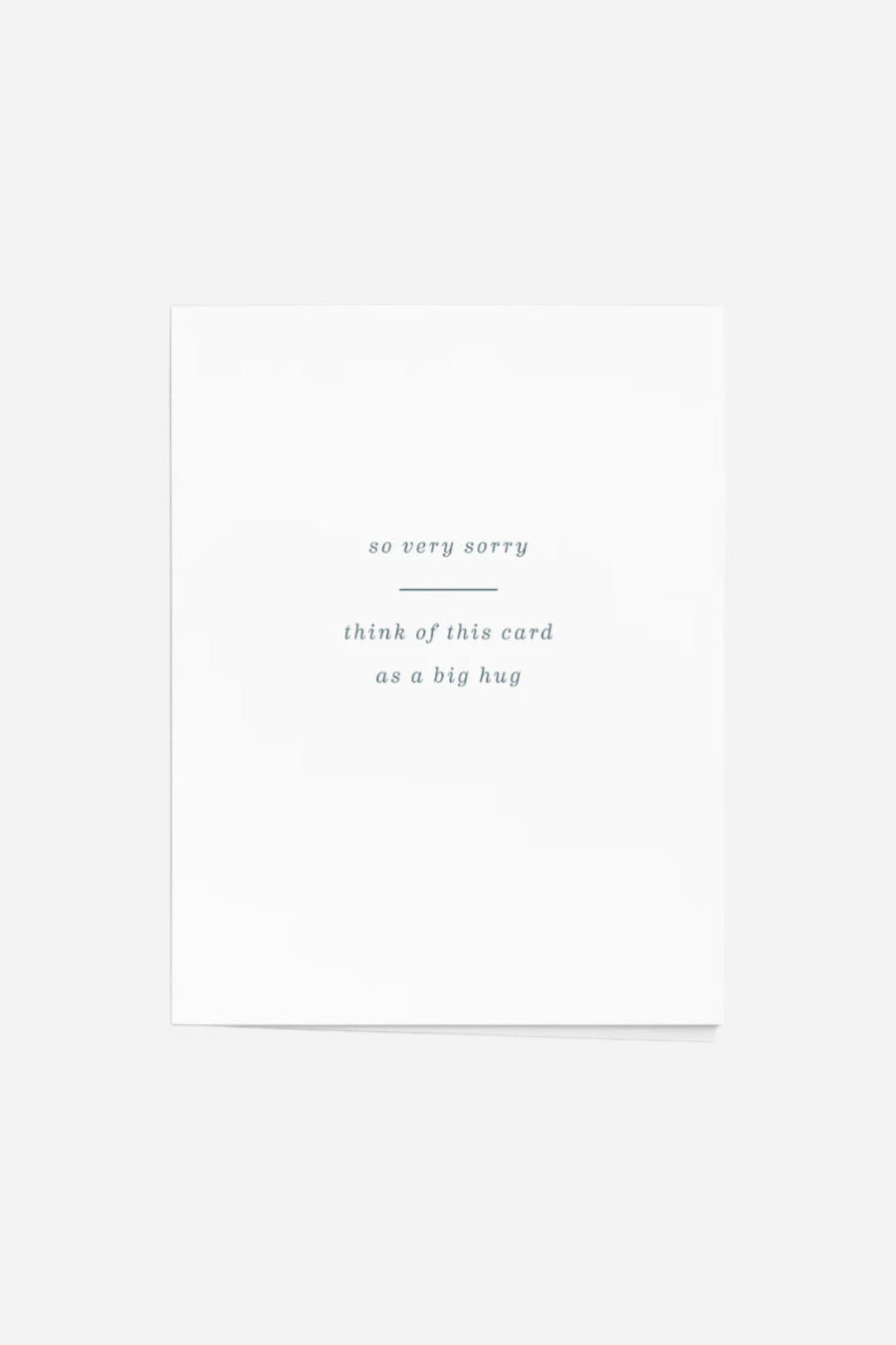 Big Hug Sympathy Greeting Card – back view