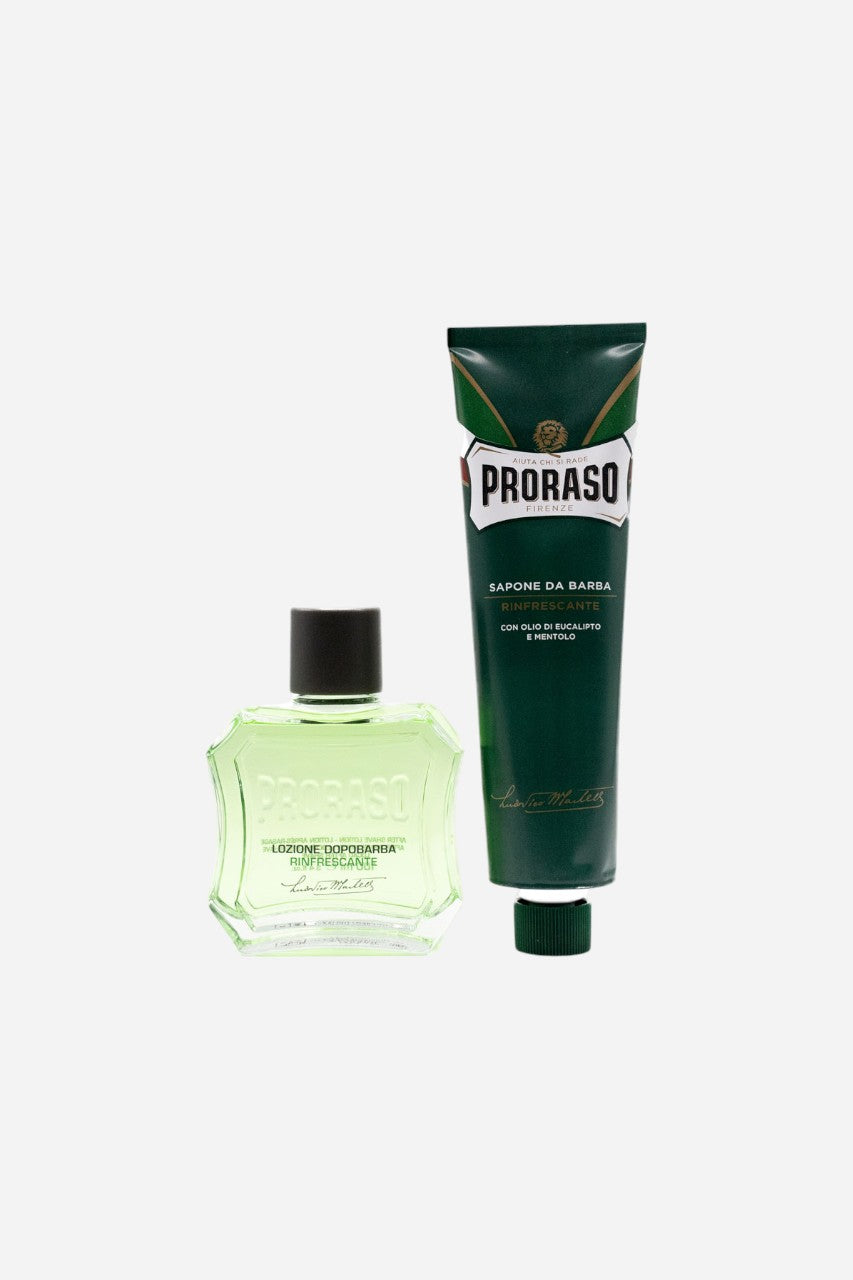 Bigelow Proraso Classic Shaving Duo - Refreshing - Shave Cream / After Shave Lotion – front view