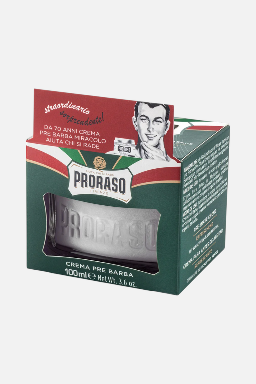 Bigelow Proraso Pre-Shave Cream - Refreshing Formula – side view