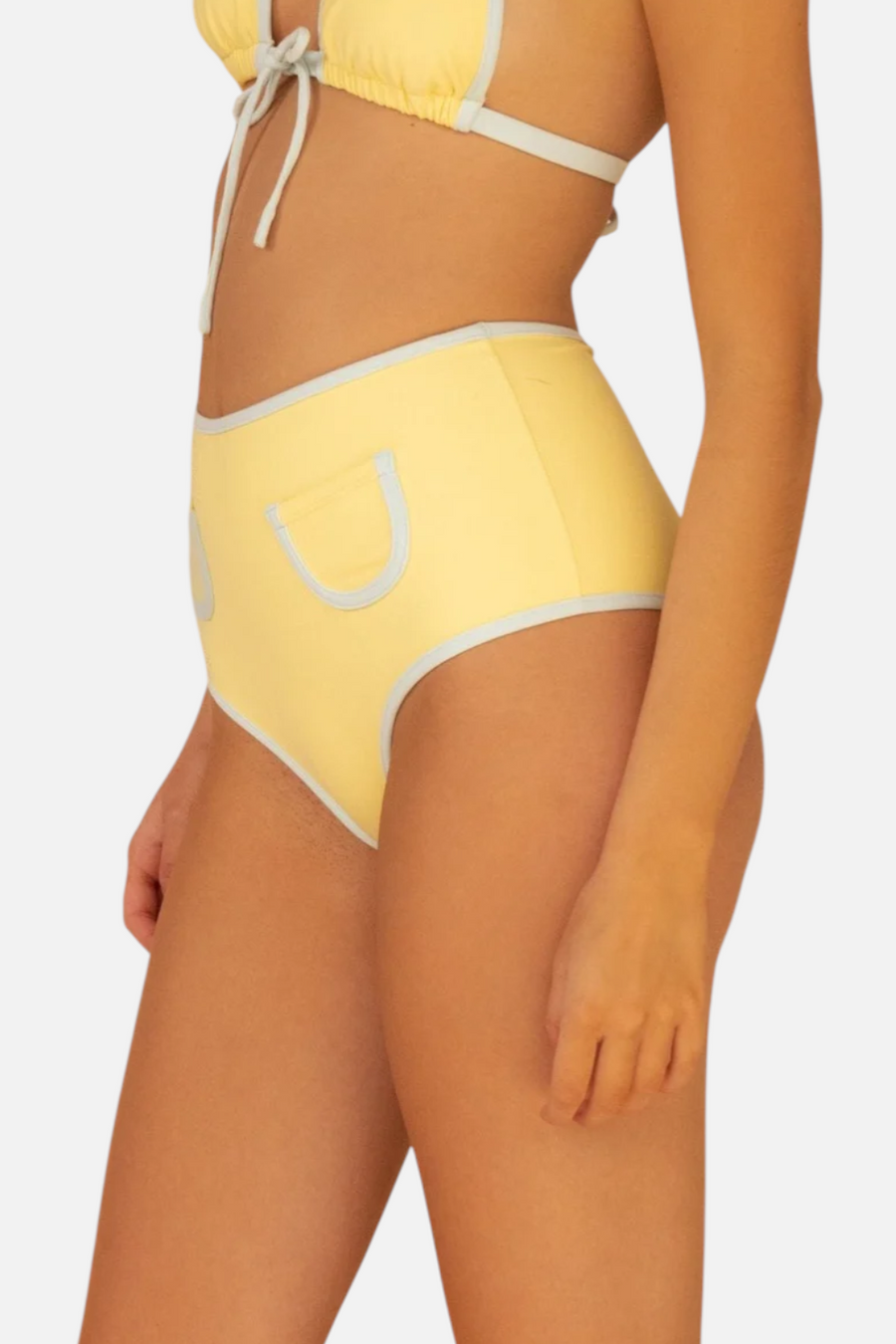 Montce Women's Binded Polly Bikini Bottom in Sunshine
