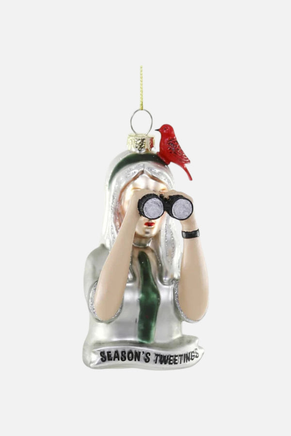 Bird Watcher's Season's Tweeting Ornament