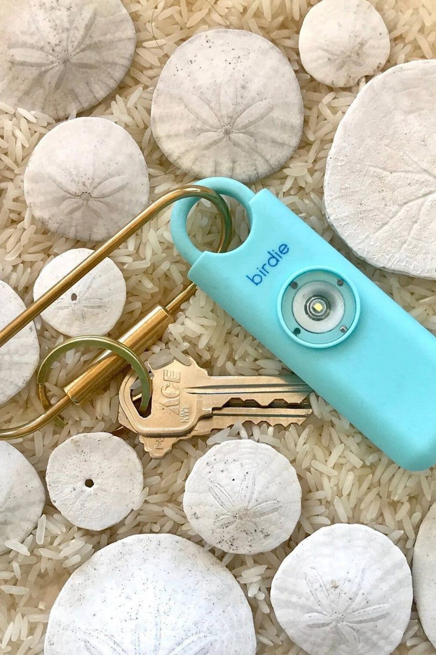 Birdie Safety Alarm in Aqua – back view