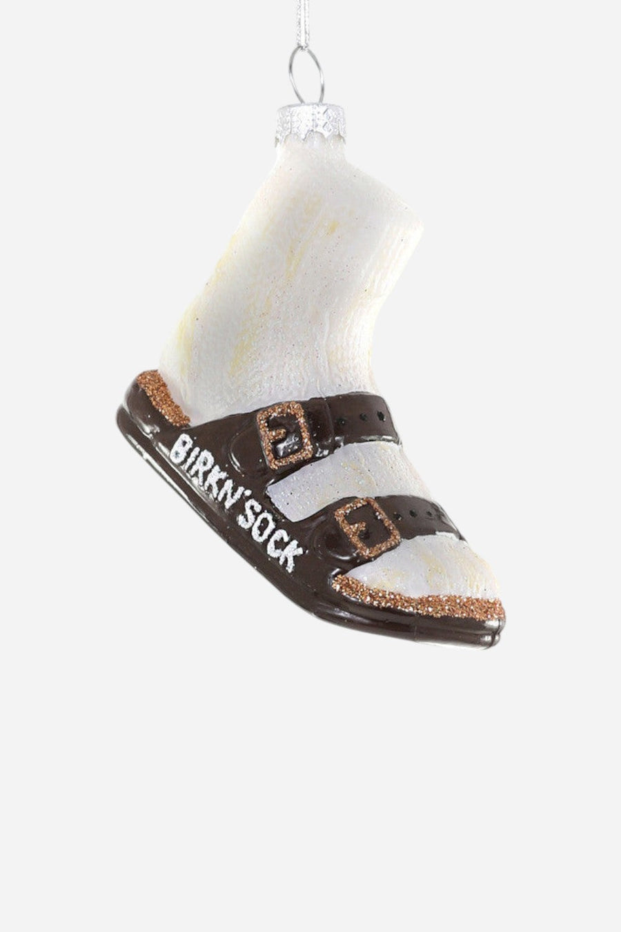Birk N' Sock Ornament – front view