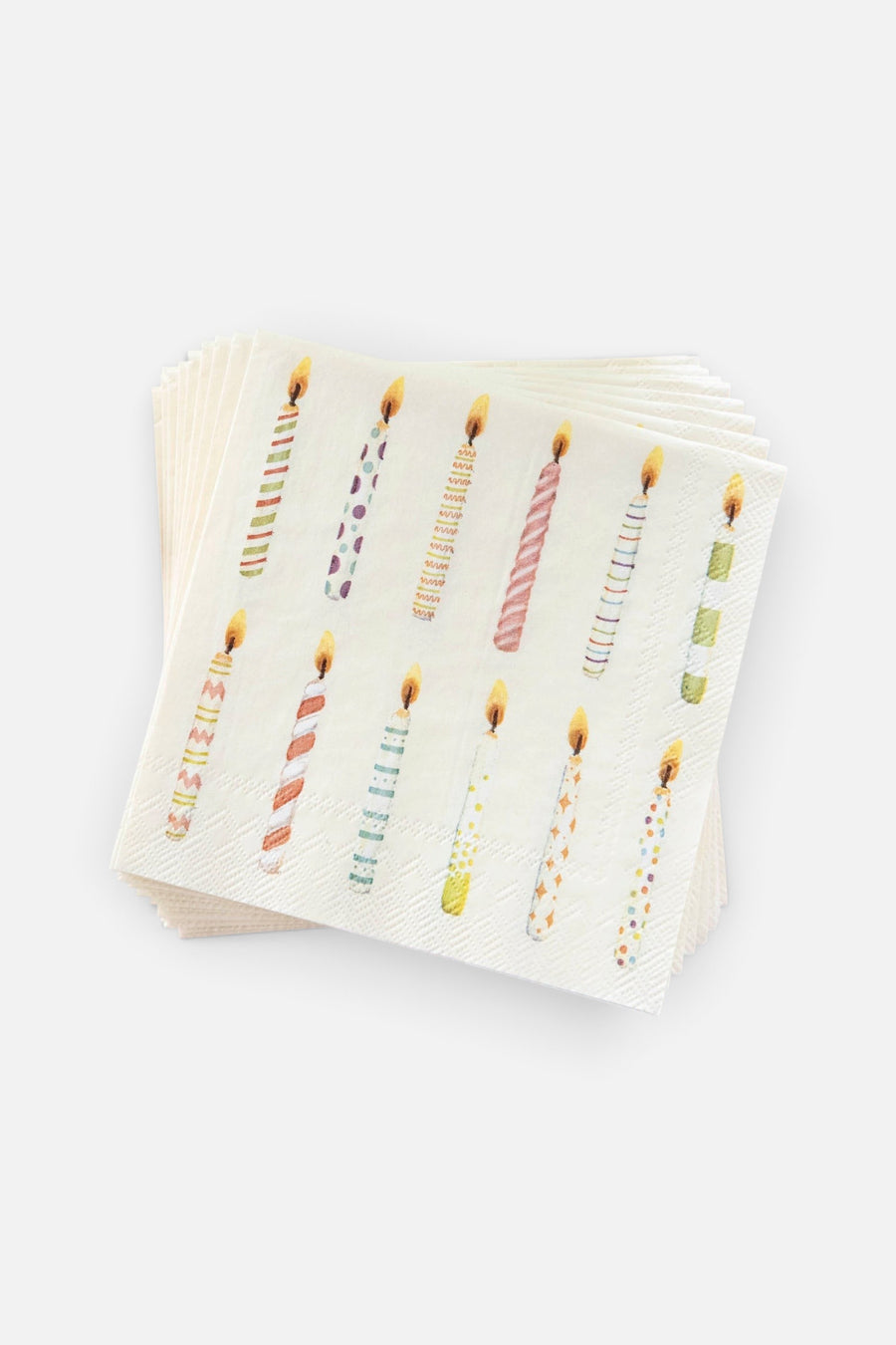 Birthday Candles Cocktail Napkins - Set of 20 – back view