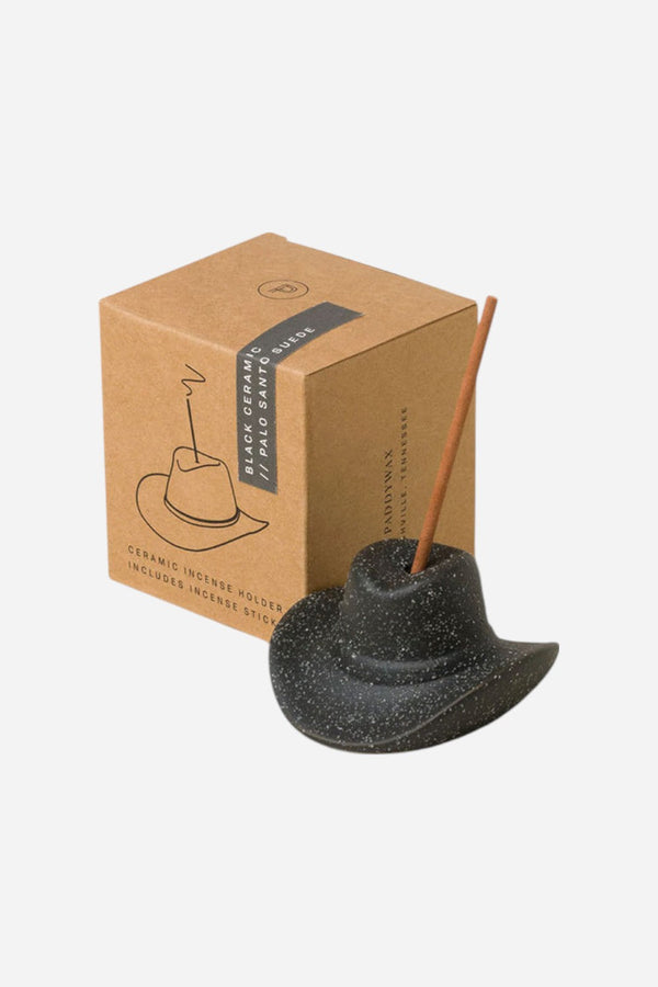 Black Cowboy Hat Incense Holder