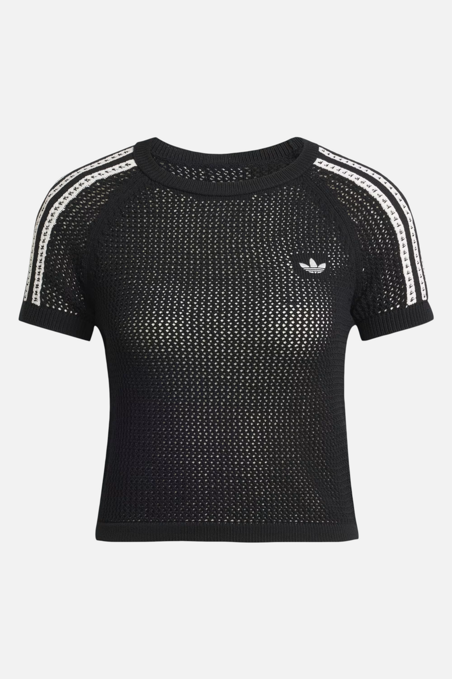 Adidas Knitted Crochet Cali Tee in Black