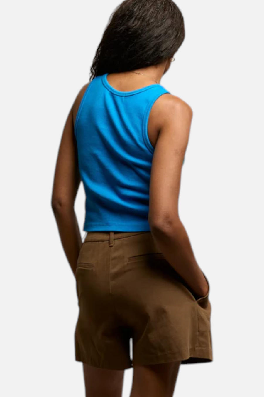 Perfect White Tee Blondie Tank in Cobalt Blue