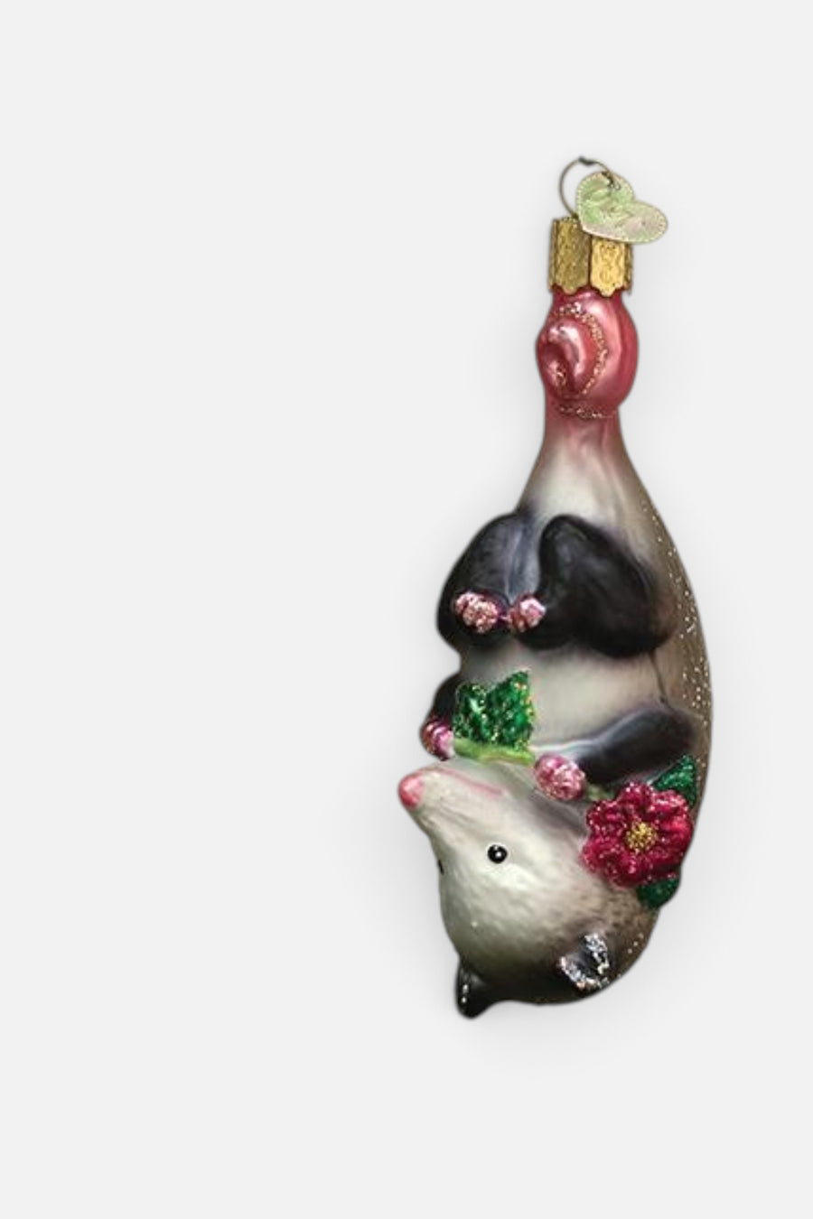 Blossom Opossum Ornament – side view