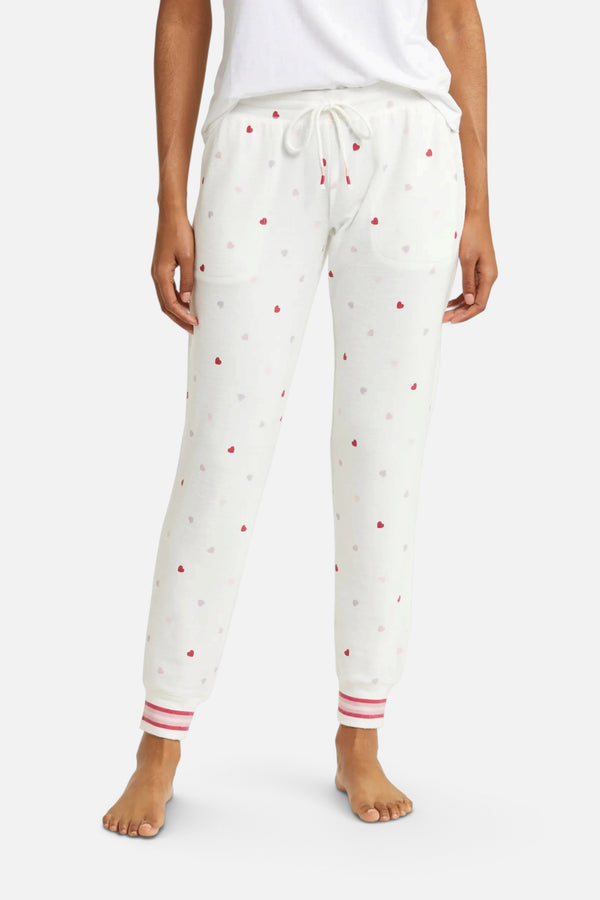 PJ Salvage Feel Loved Banded Pant in Ivory