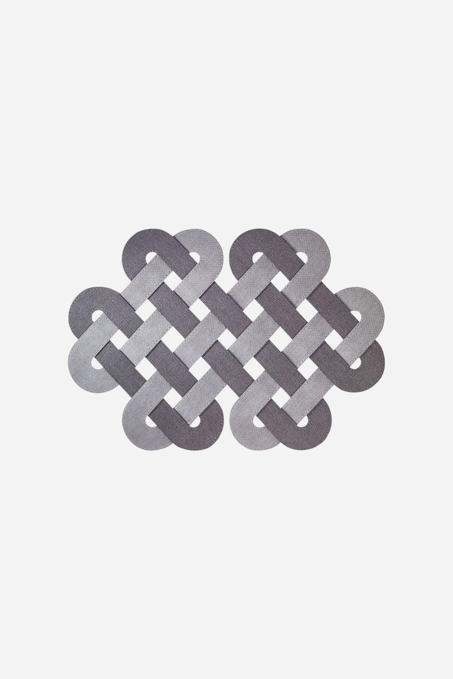 Bodrum Gaelic Placemat in Charcoal Gray Set of 4 – front view